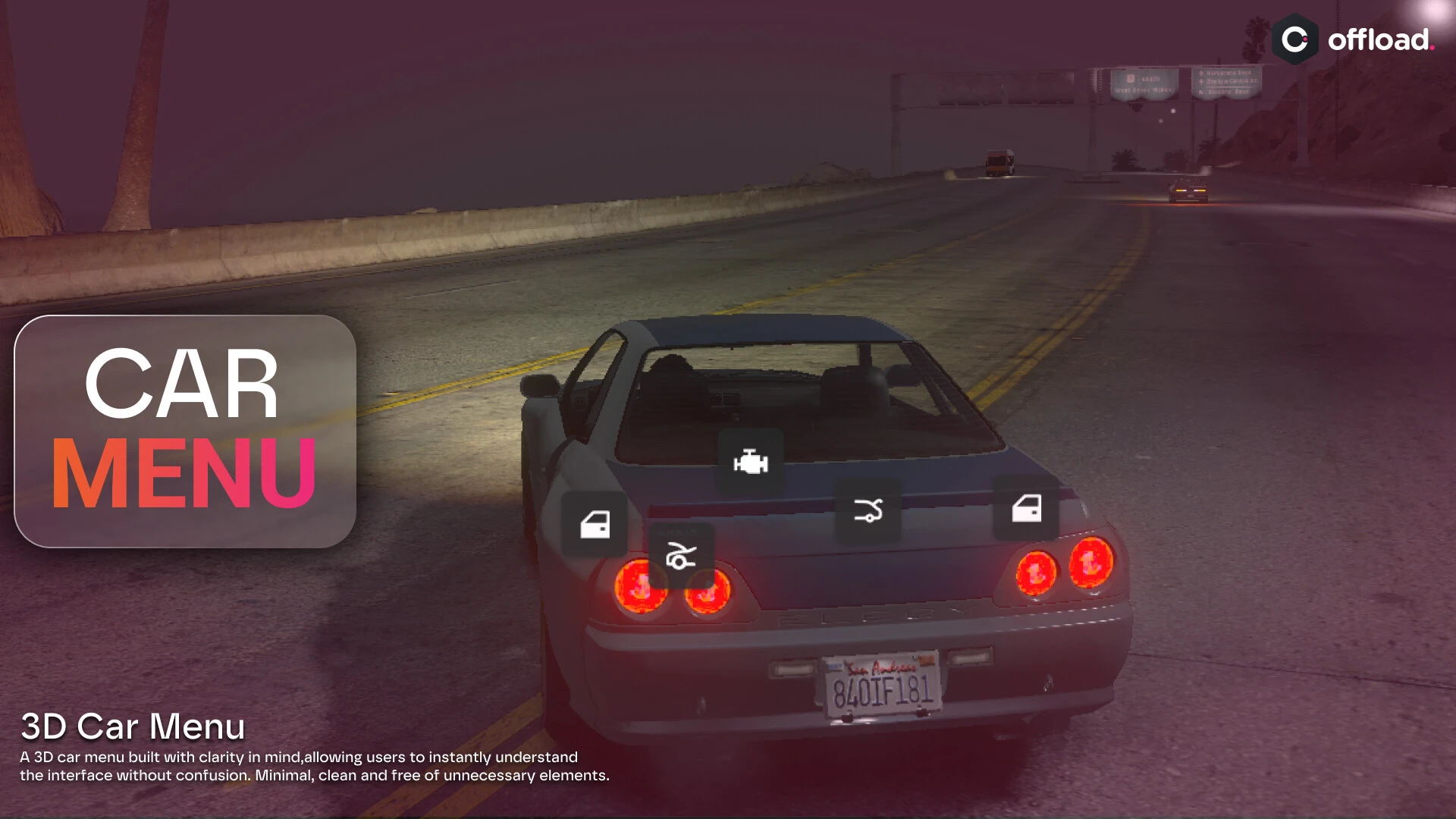 3D Car Menu FiveM script — radial vehicle interaction menu