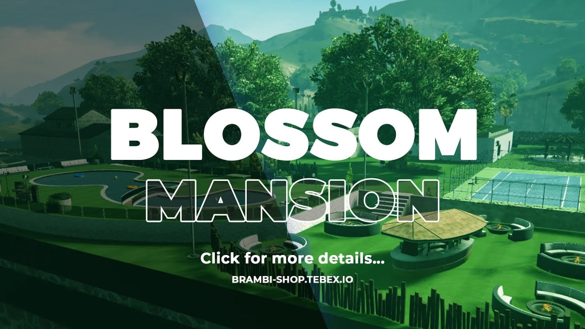Luxury living room inside the Blossom Mansion MLO in FiveM