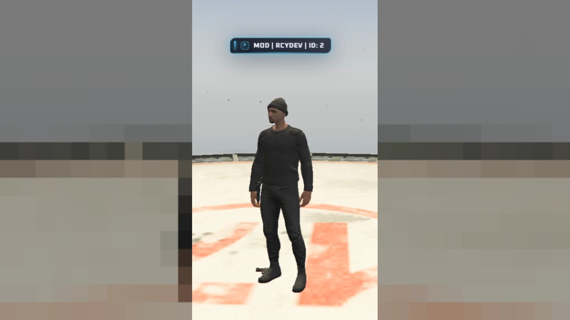 Admin tags system staff nametag floating above a player in FiveM