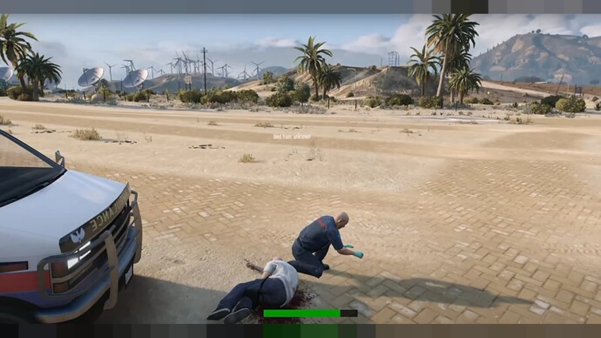 Advanced AI Medic NPC ambulance responding to a call