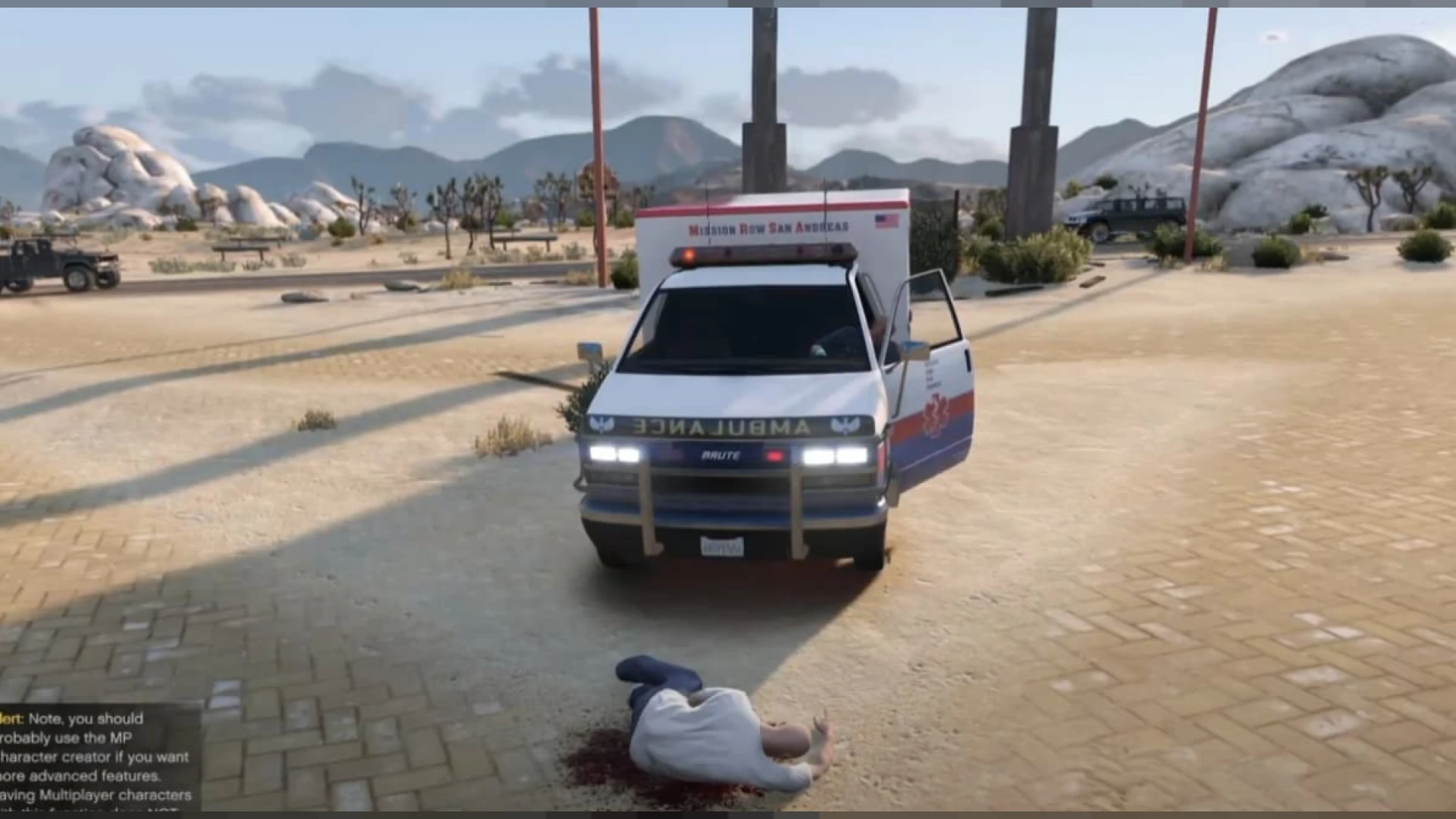 Advanced AI Medic FiveM script — NPC medic reviving a downed player