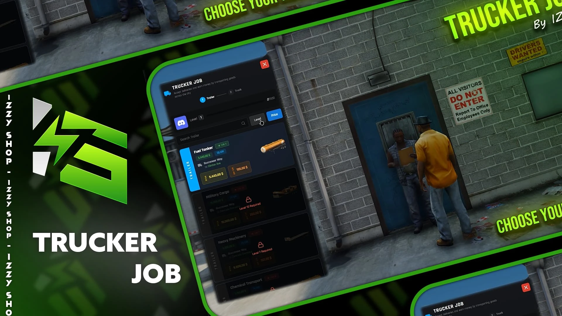Advanced Trucker Job FiveM trucking — hauling cargo on a highway route
