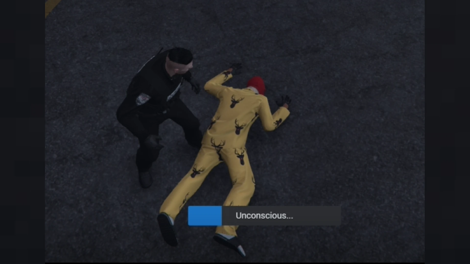 Advanced unconscious system knockout state on a FiveM player