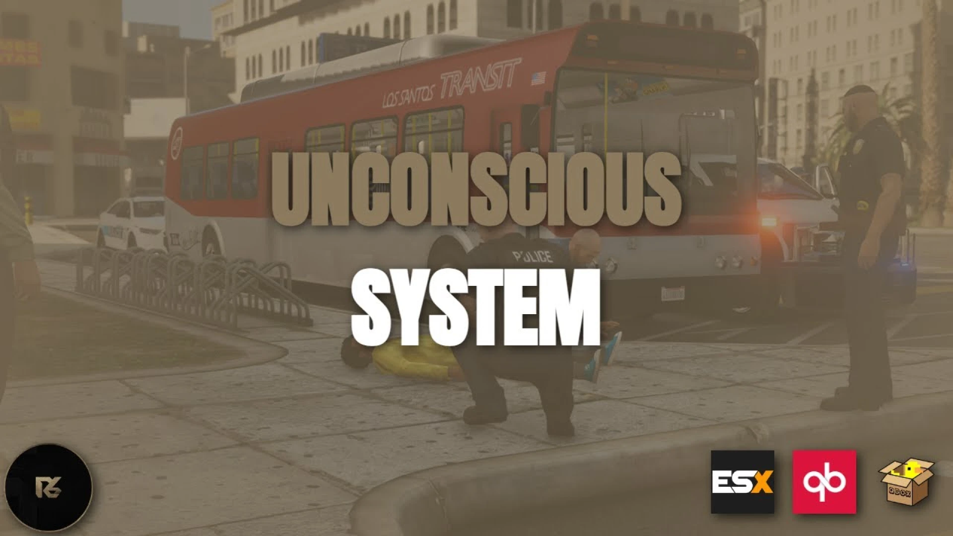 Advanced unconscious system knockout state on a FiveM player — view 2