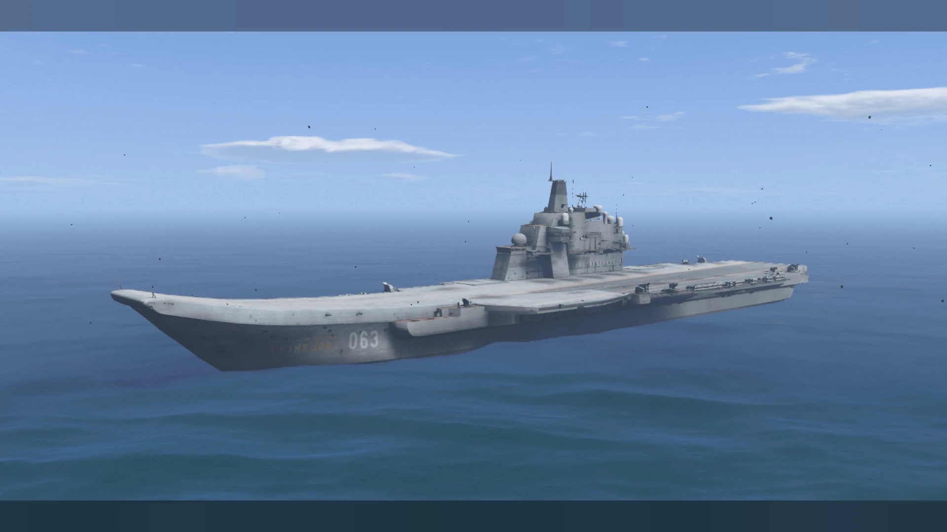 Aircraft carrier MLO with flight deck and jets at sea in FiveM — view 2