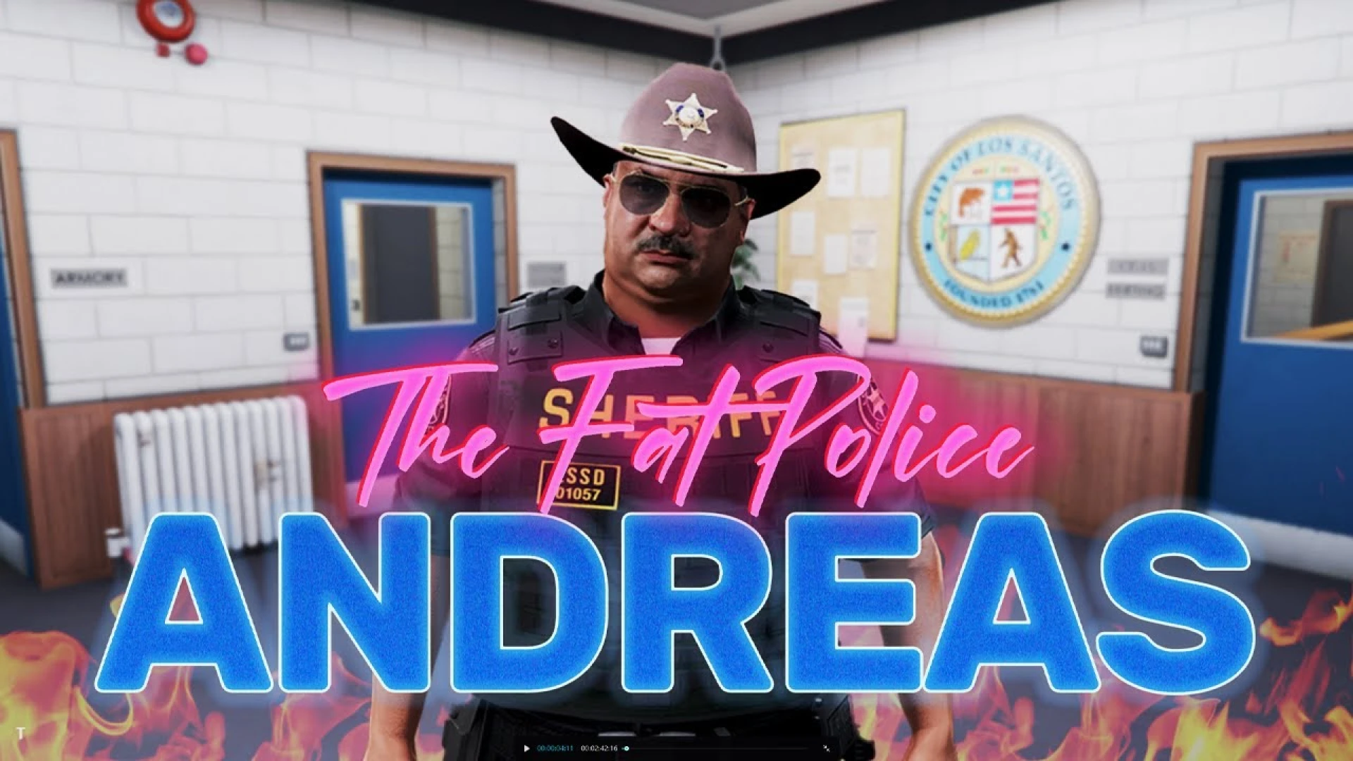 Andreas fat police ped shown in-game for FiveM