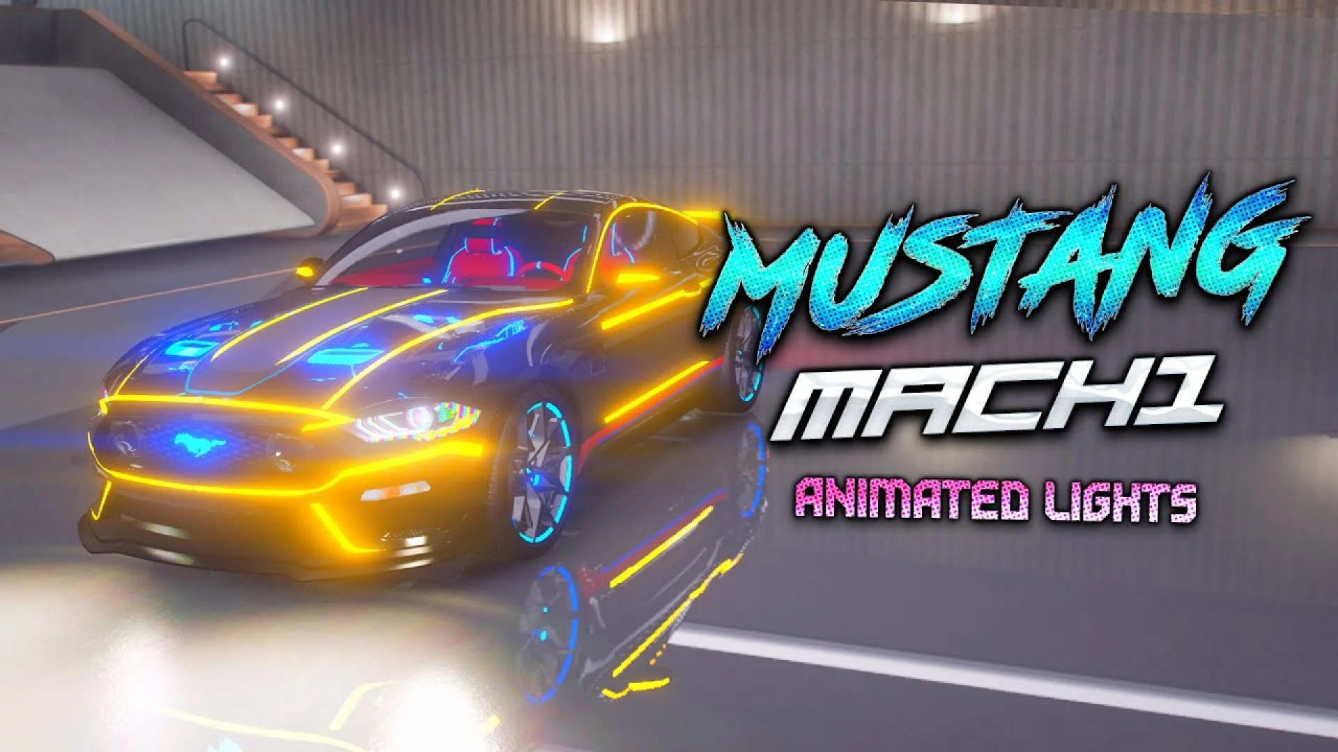 animated Mustang Mach1 FiveM vehicle shown in-game