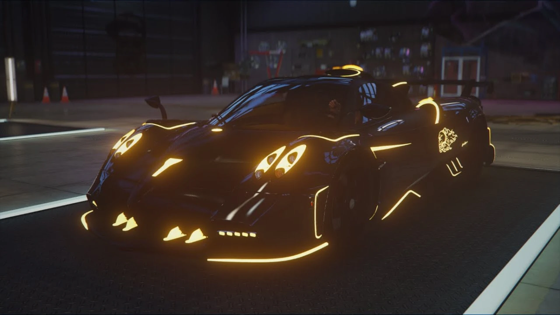 animated Pagani supercar FiveM vehicle shown in-game