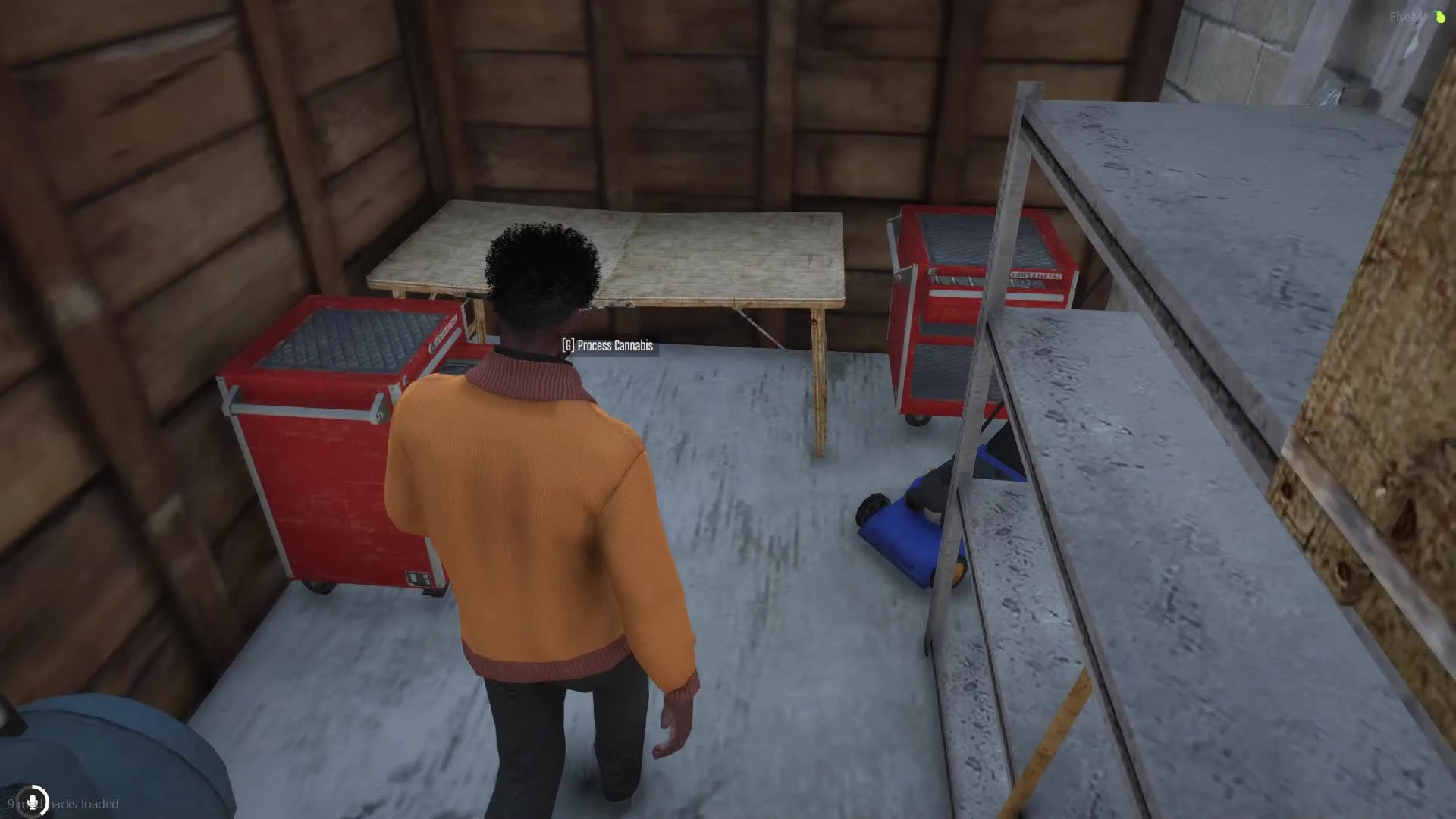 Weed growing script tending cannabis plants in FiveM