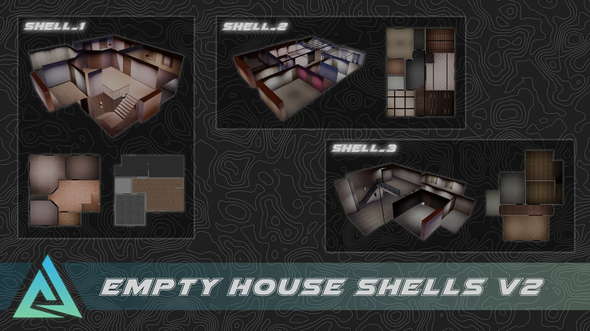 Empty house shell interior with bare walls ready for custom furniture — view 2