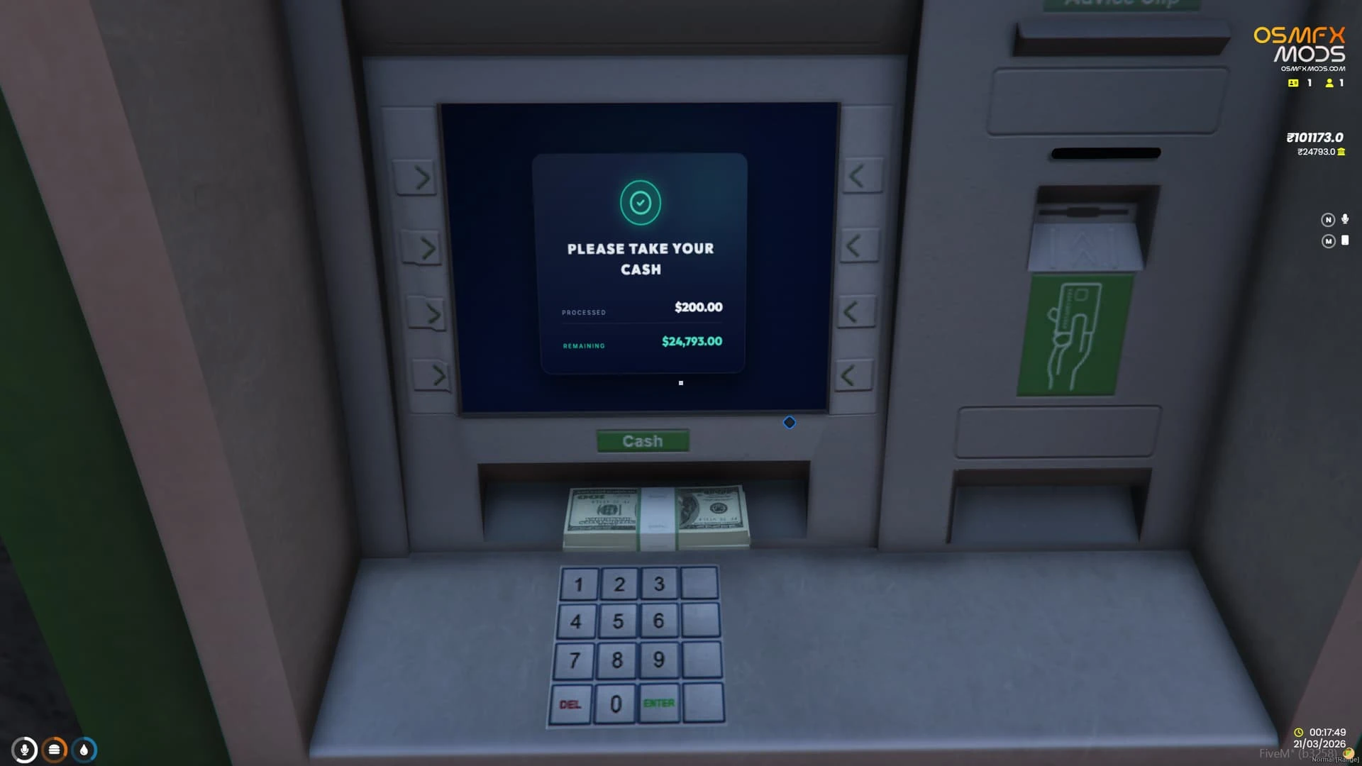 ATM DUI System FiveM atm script — ultra-realistic DUI ATM screen in-world