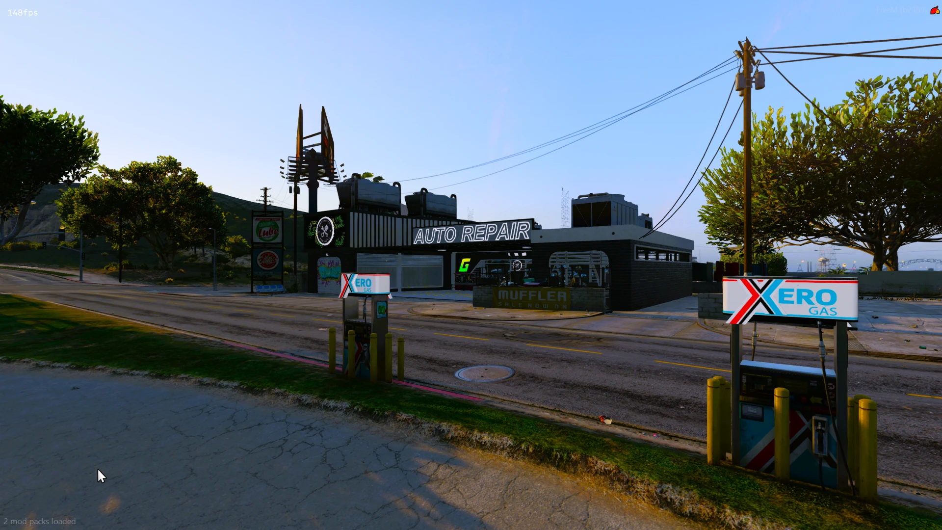 Auto repair shop MLO with work bays, lift, and tool benches in FiveM — view 2