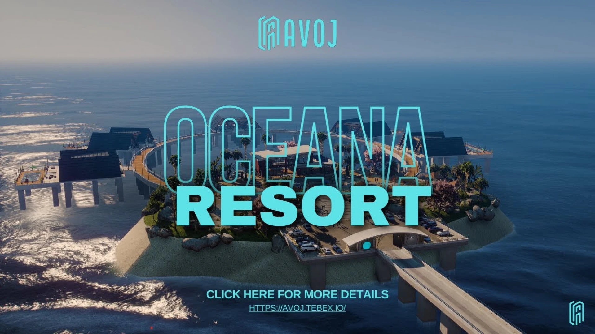 Poolside lounge of the Avoj Oceana beach resort MLO in FiveM
