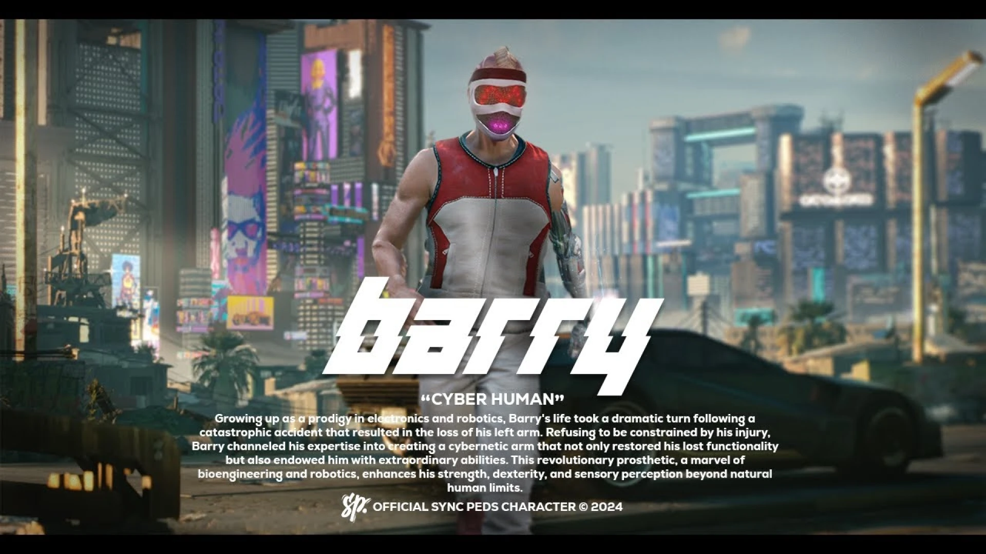 Barry Cyber Human cyber human ped shown in-game for FiveM