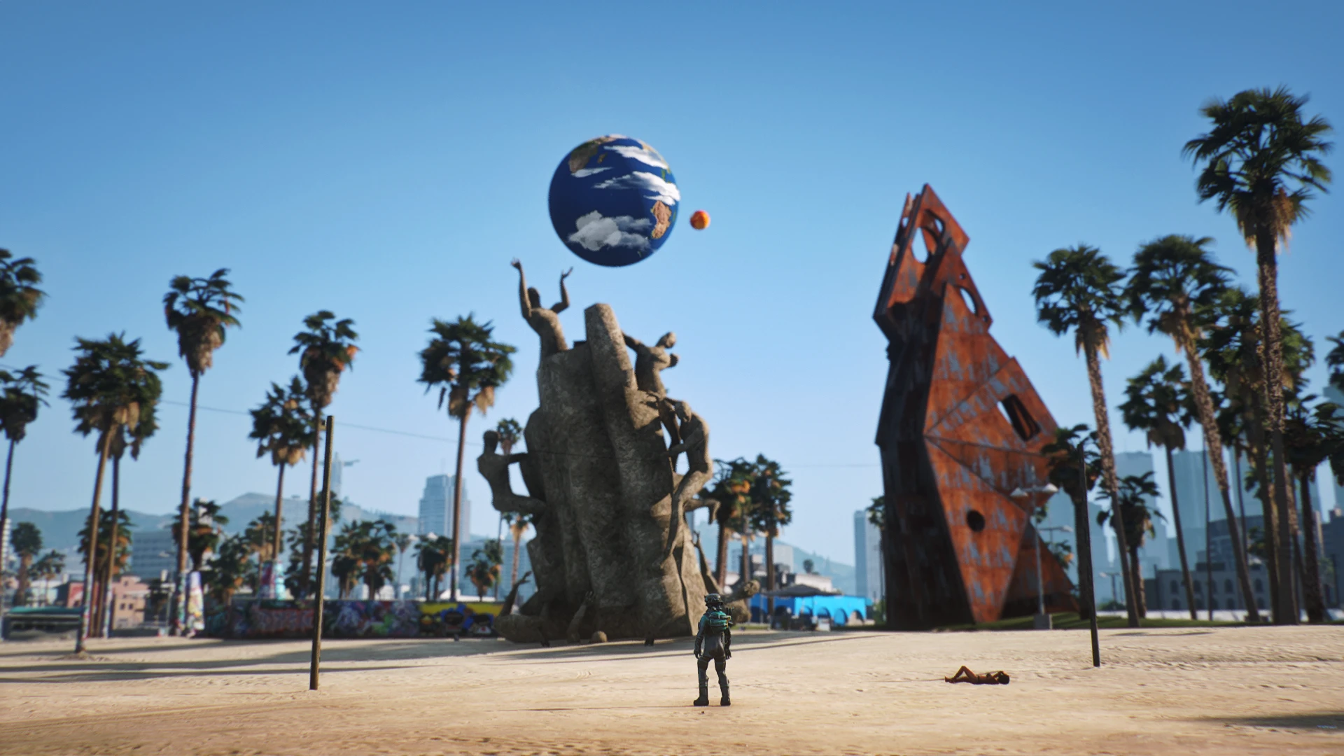 Beach Climbing Challenge coastal parkour course and platforms in FiveM