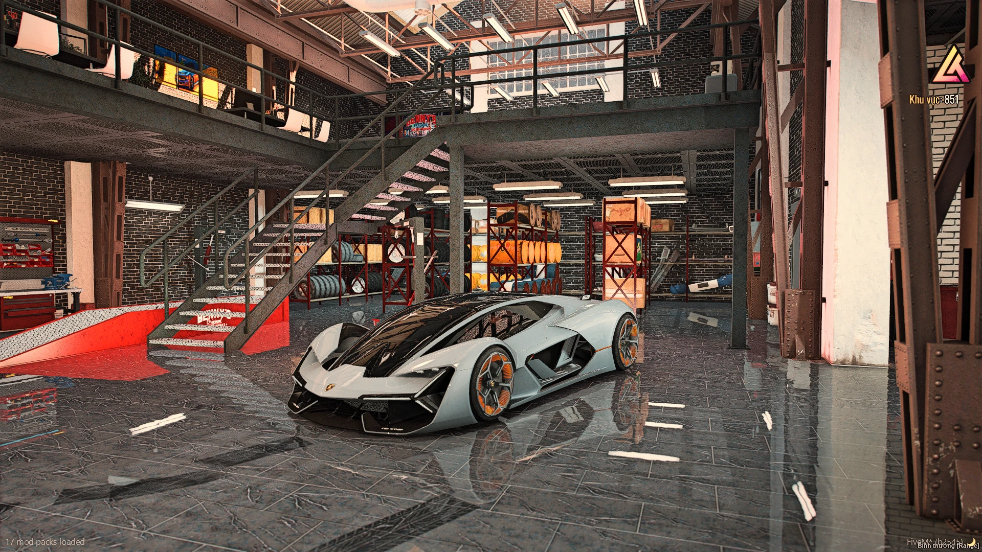 Interior lifts of a Bennys garage MLO in FiveM