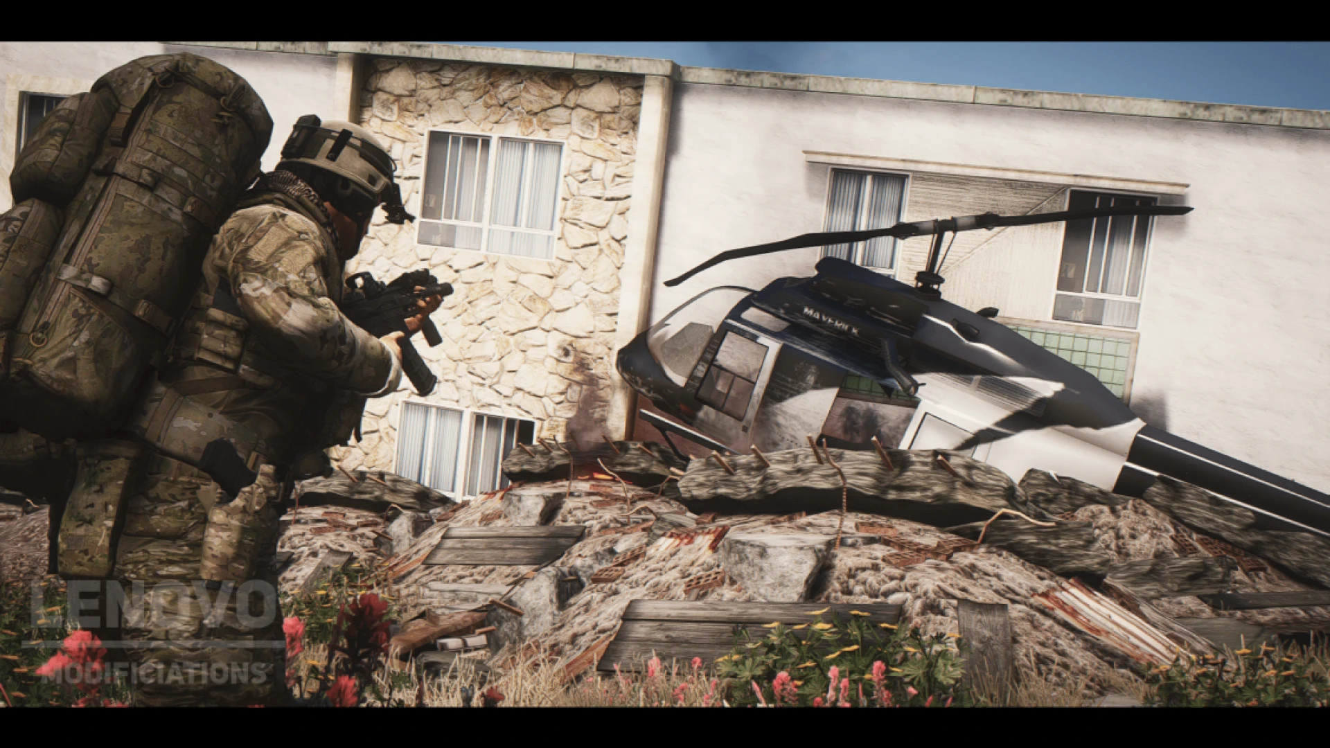Bergen Military Backpack rucksack on MP male ped in FiveM — view 2