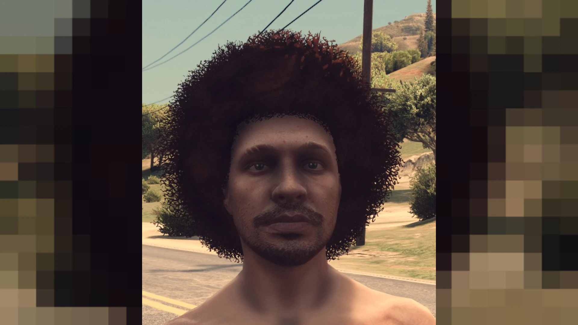 Big Afro Hair on MP male ped in FiveM