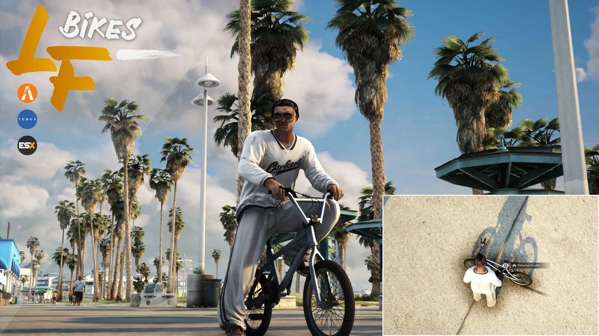 Bikes as Items FiveM script — deploying a bicycle from inventory