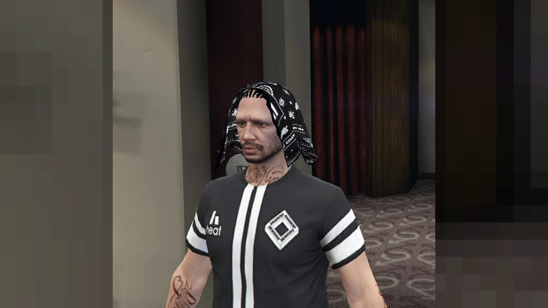 Billie Eilish Bandana on a FiveM MP male freemode character