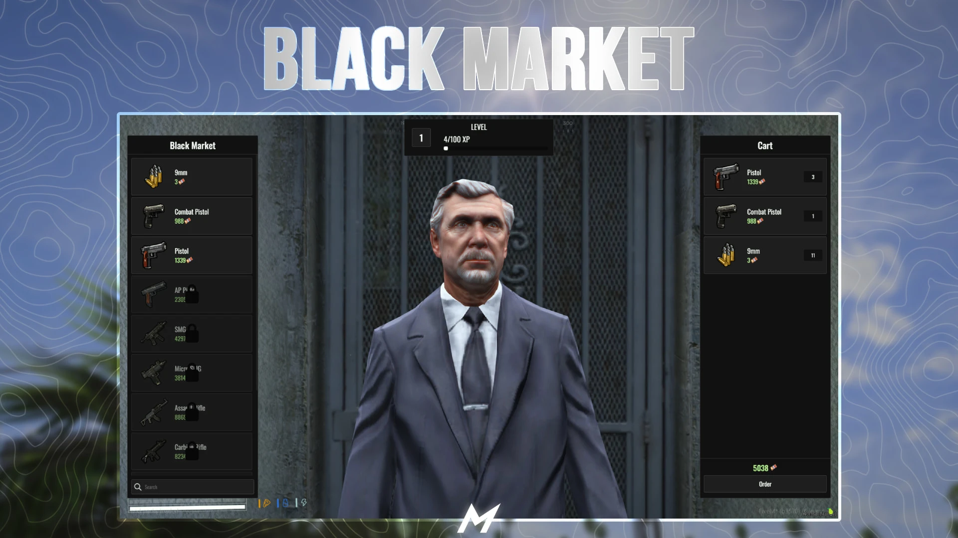 Black Market 2 FiveM script — hidden black market shop interface
