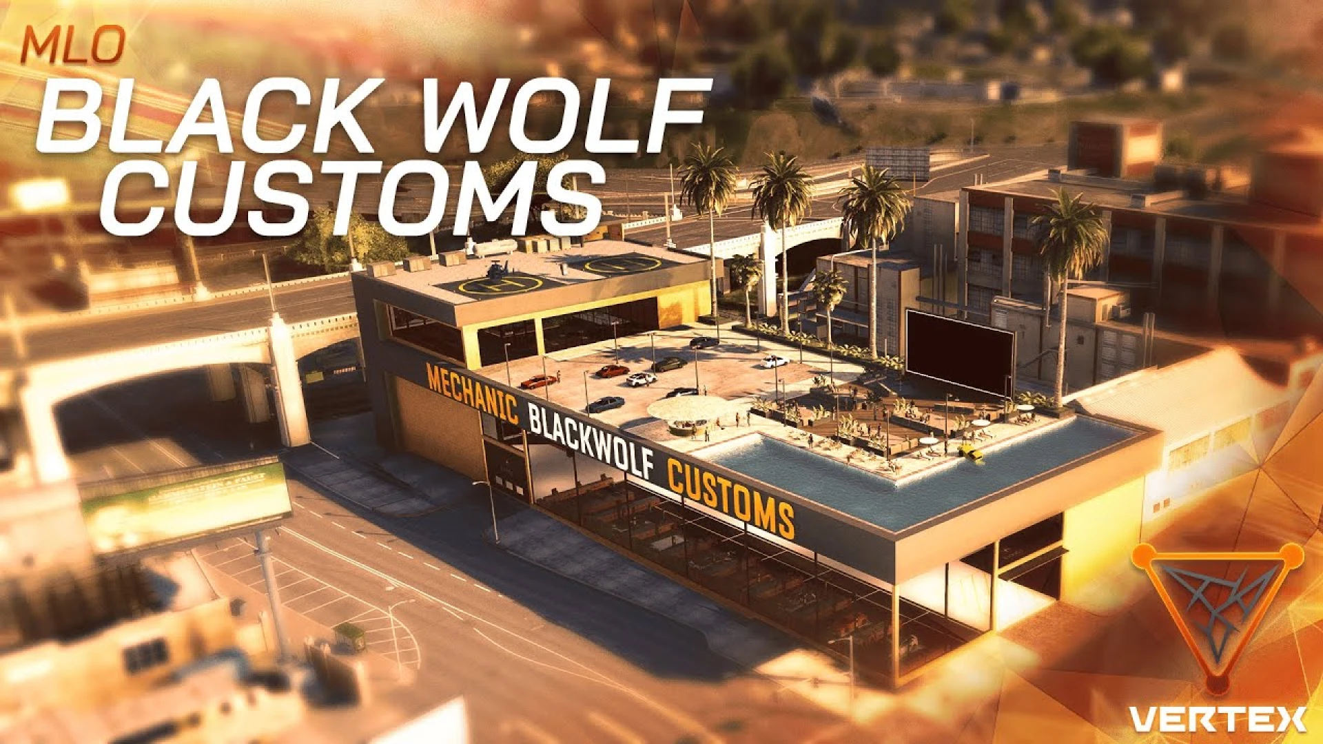 BlackWolf Customs mechanic garage interior for FiveM — view 2