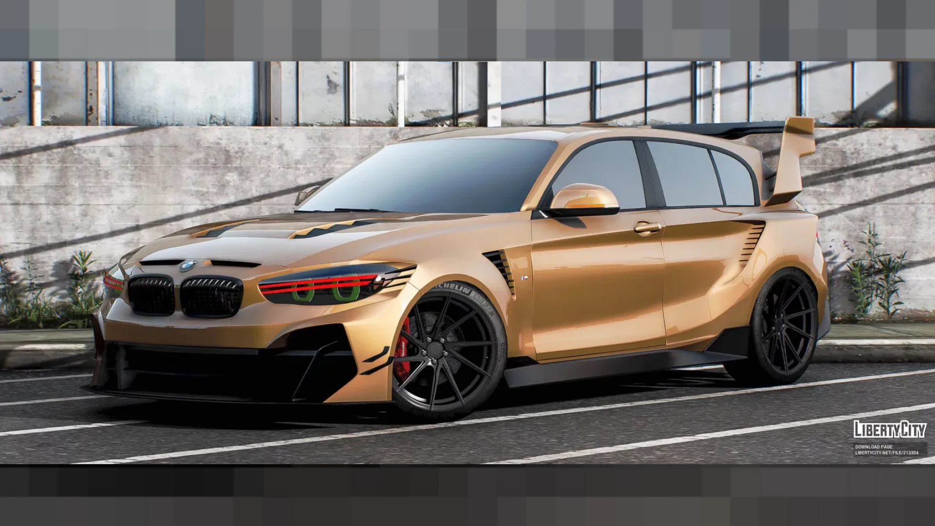 BMW M140i Hycade hot hatch in a FiveM roleplay street