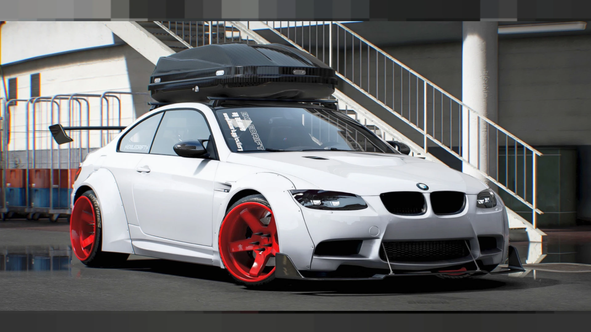 BMW M3 E92 V8 coupe parked on a FiveM mountain road