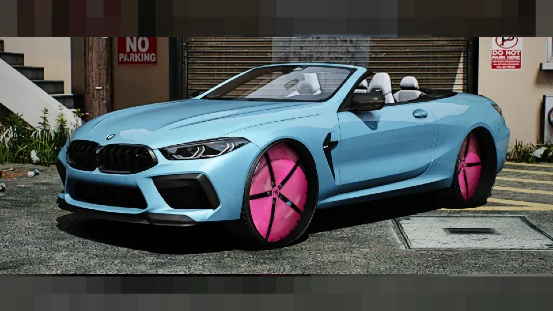 BMW M8 F91 grand tourer parked in a FiveM roleplay city