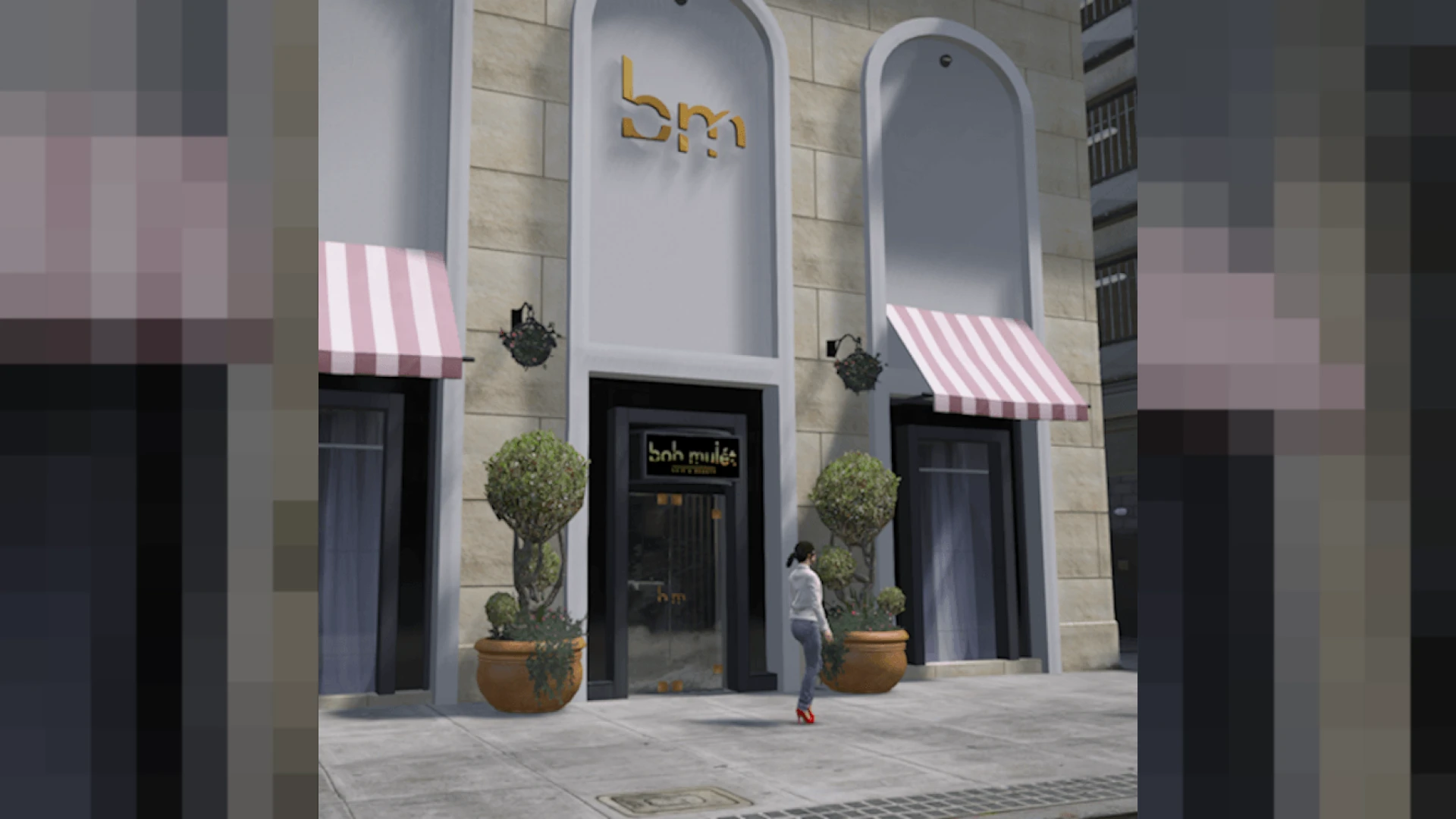 Bob Mulet barber shop interior with styling chairs and waiting area in FiveM