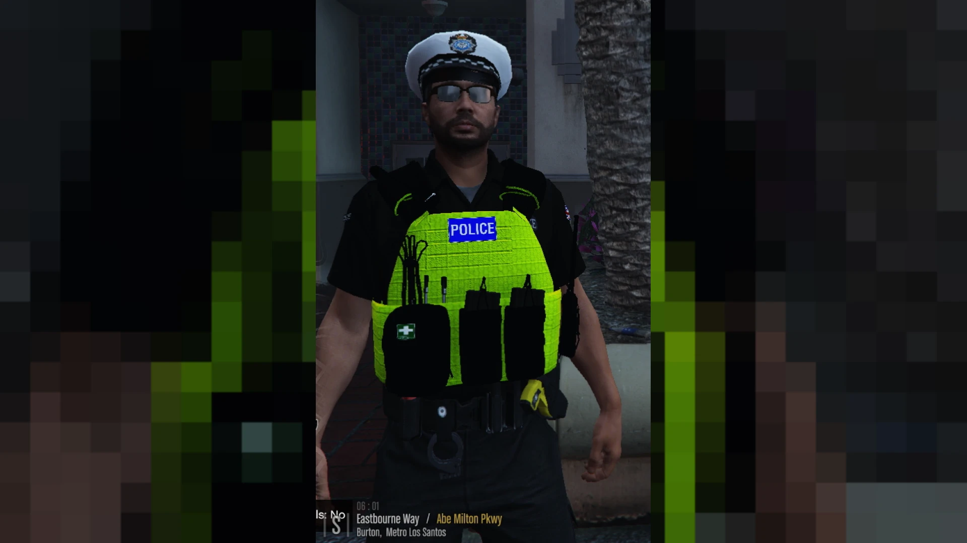 British vests EUP worn by a police character in FiveM
