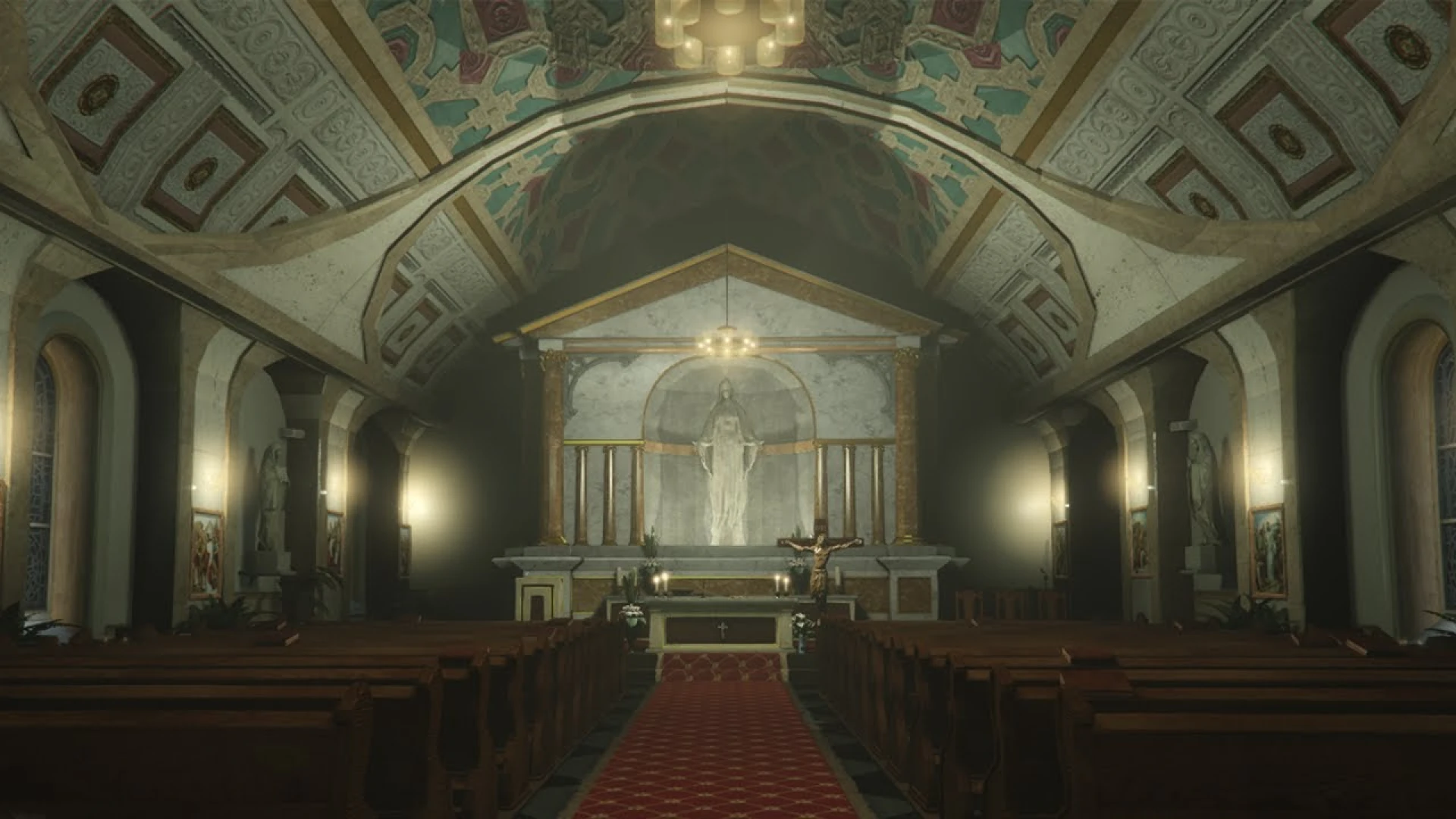 Elegant chapel inside the Brofx church MLO in FiveM