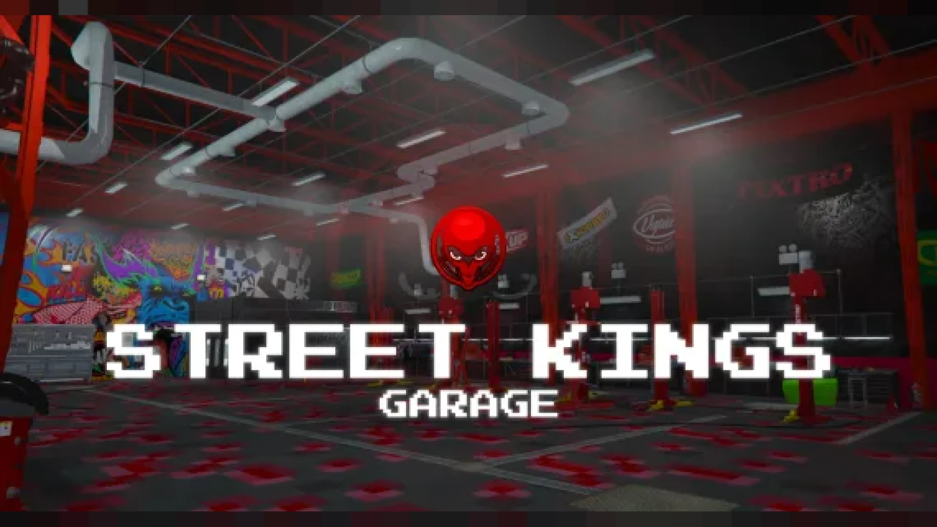Street Kings Garage MLO tuner workshop with lifts and tools in FiveM