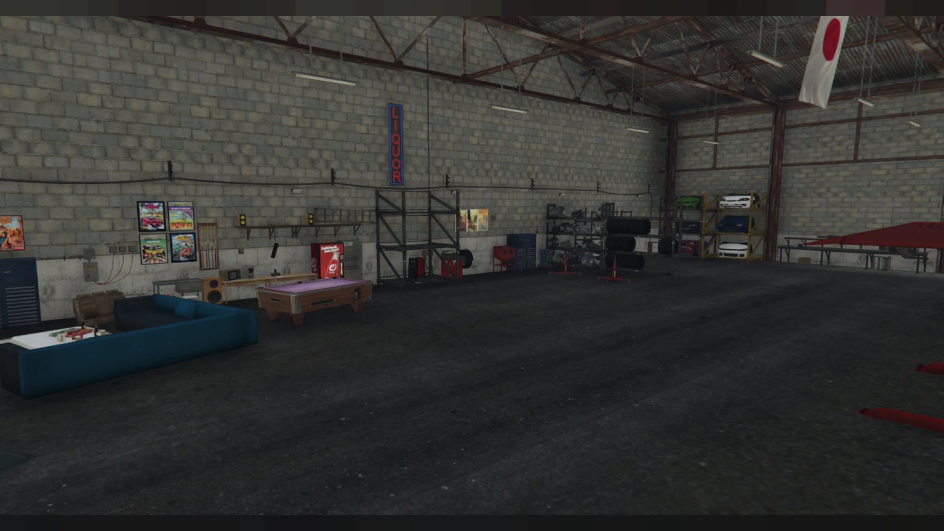 Bugstars Mechanic Garage MLO repair bays interior in FiveM — view 2