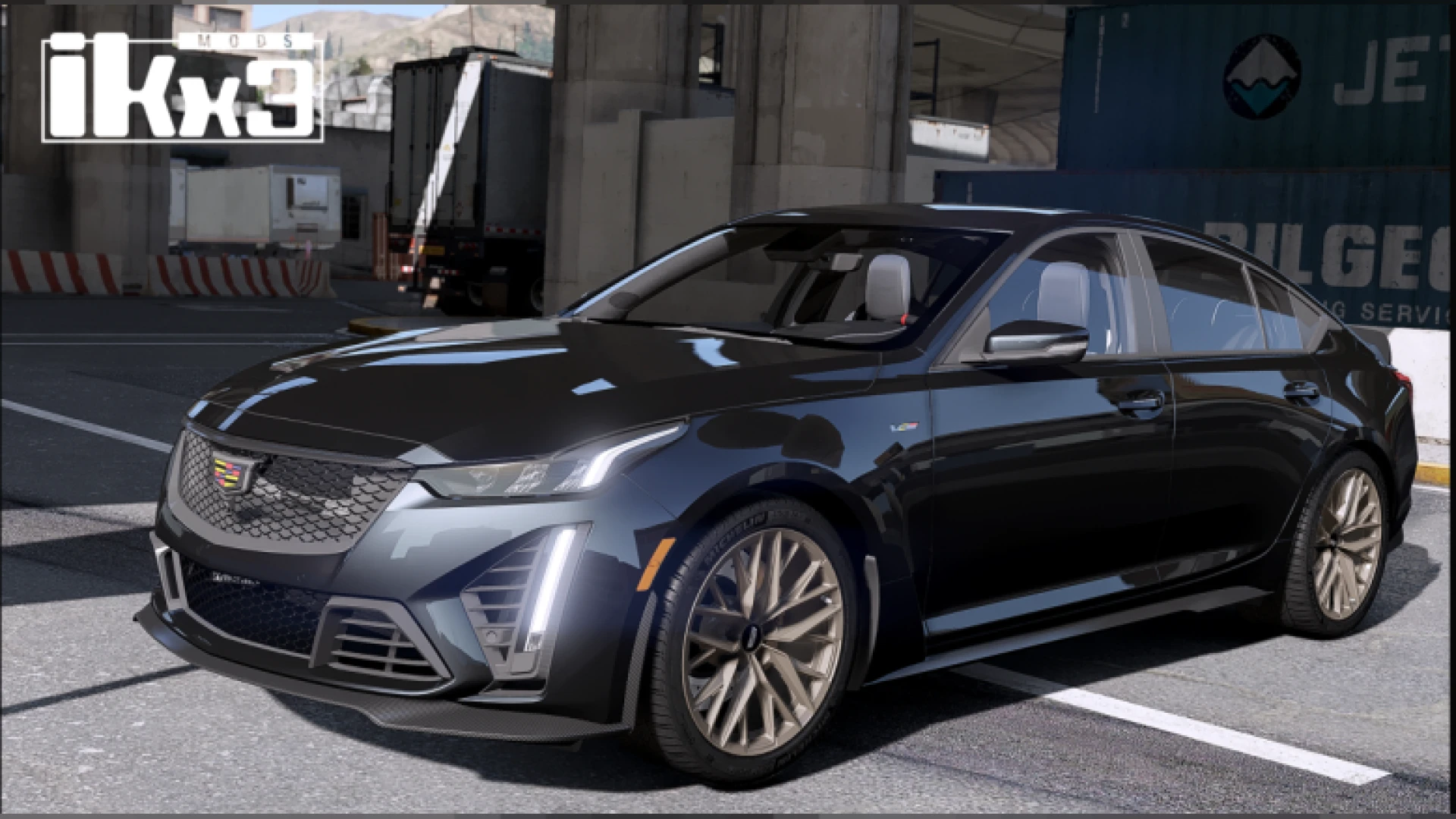 Cadillac CT5-V Blackwing 2022 sedan in a FiveM roleplay city