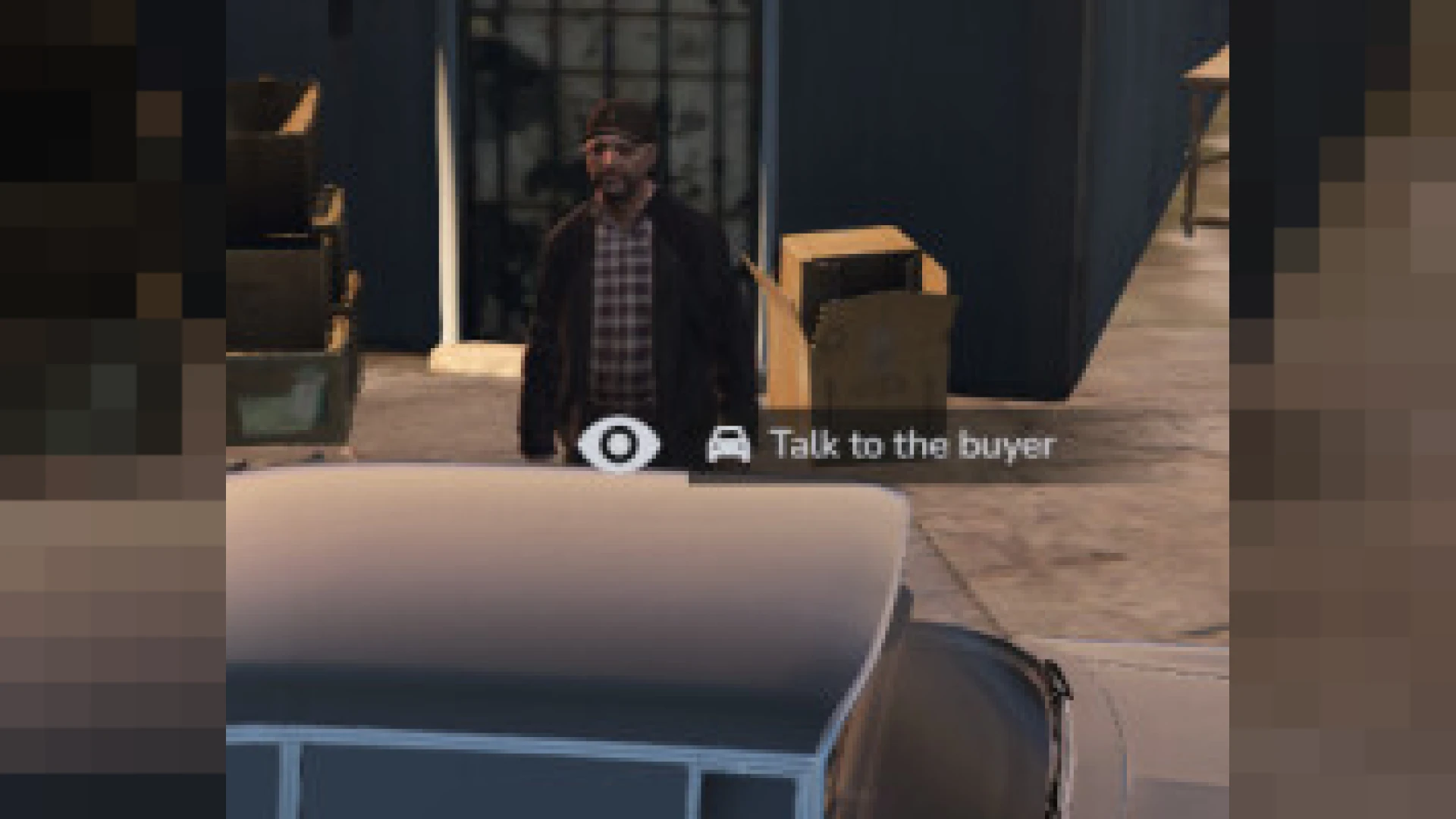 Car thief delivering a stolen vehicle to a drop-off in FiveM