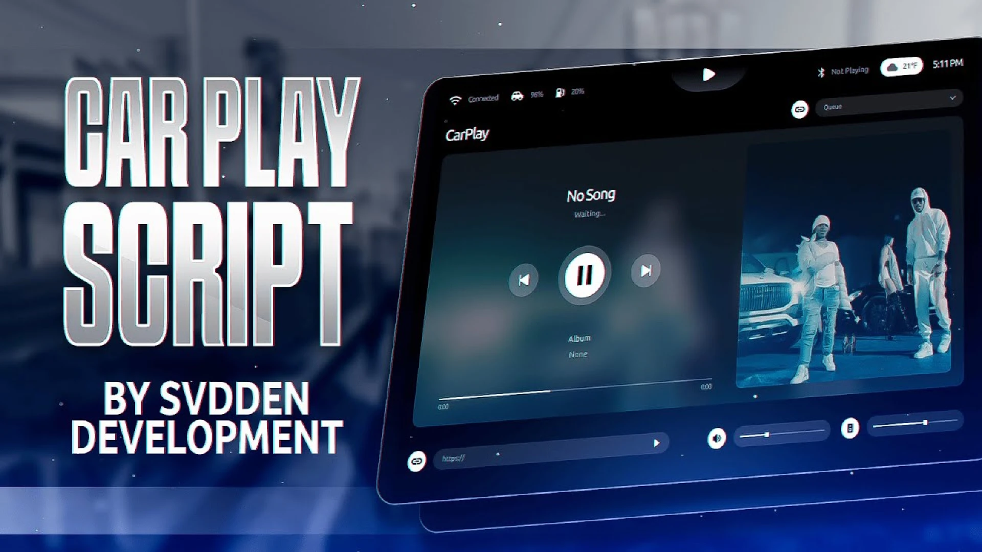 CarPlay Music Player FiveM carplay script — in-car music interface with song queue