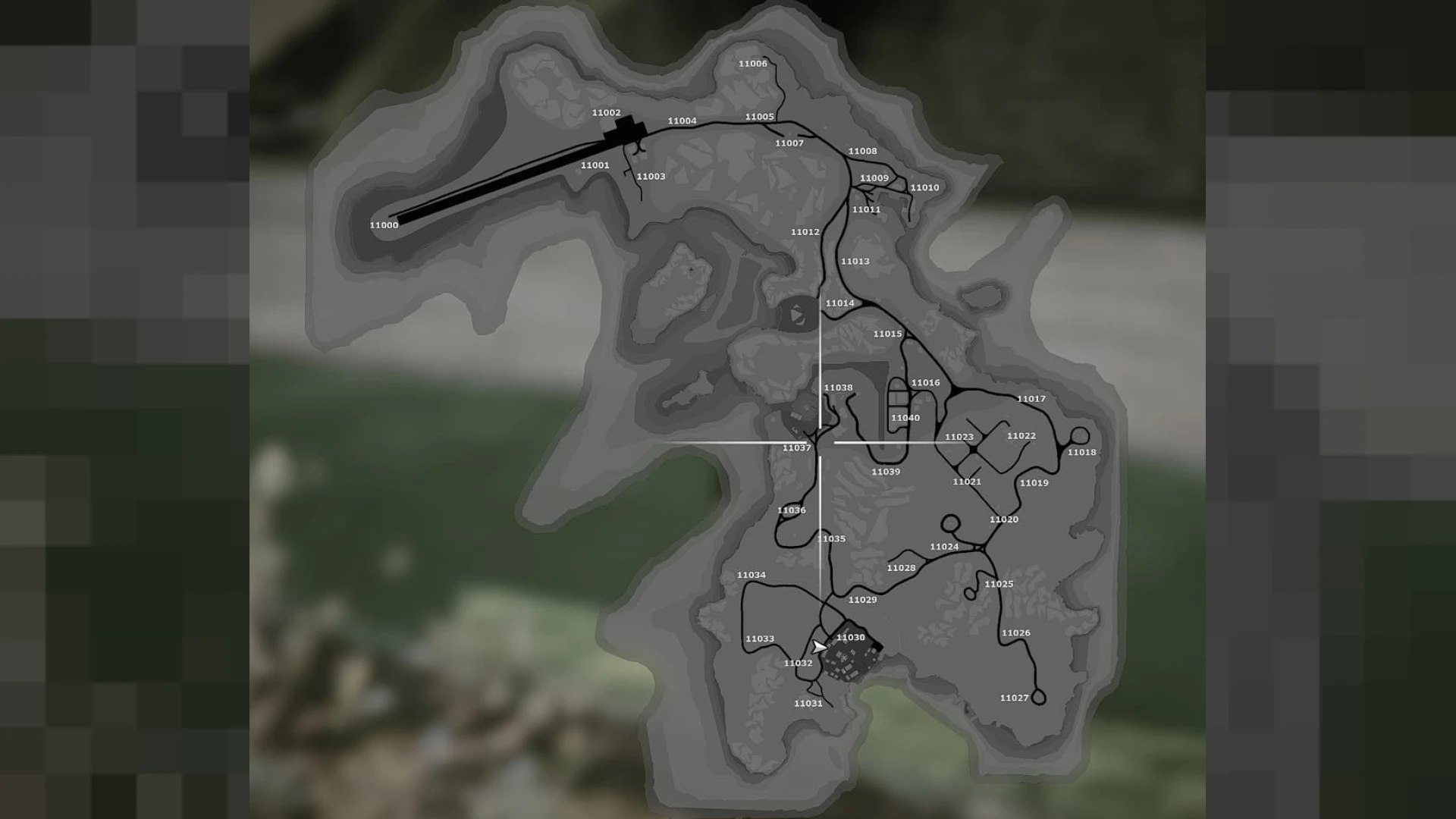 Cayo Perico map with dark postal code overlay for FiveM