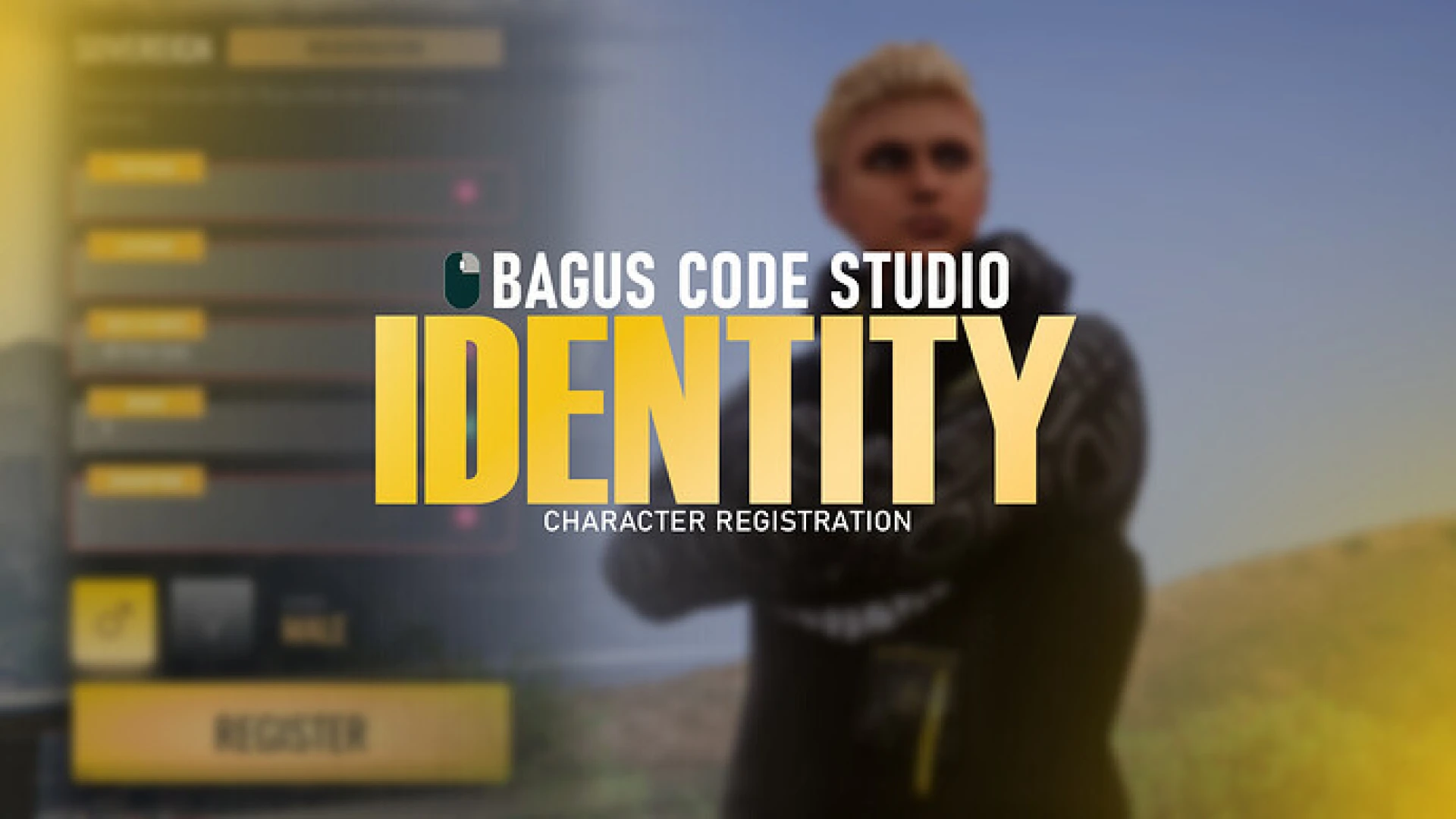 Character identity registration panel shown to a new FiveM player