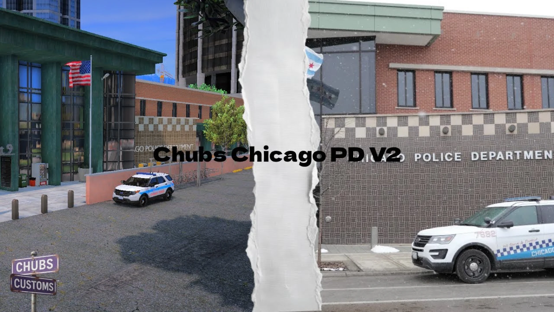 Chicago pd mlo police department lobby and offices in a FiveM server