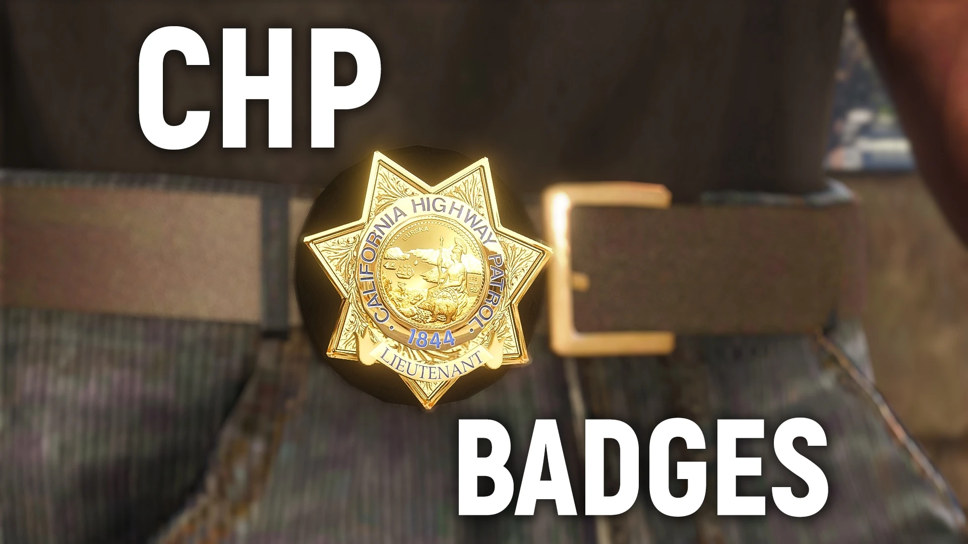 CHP badges displayed on a FiveM EUP police uniform