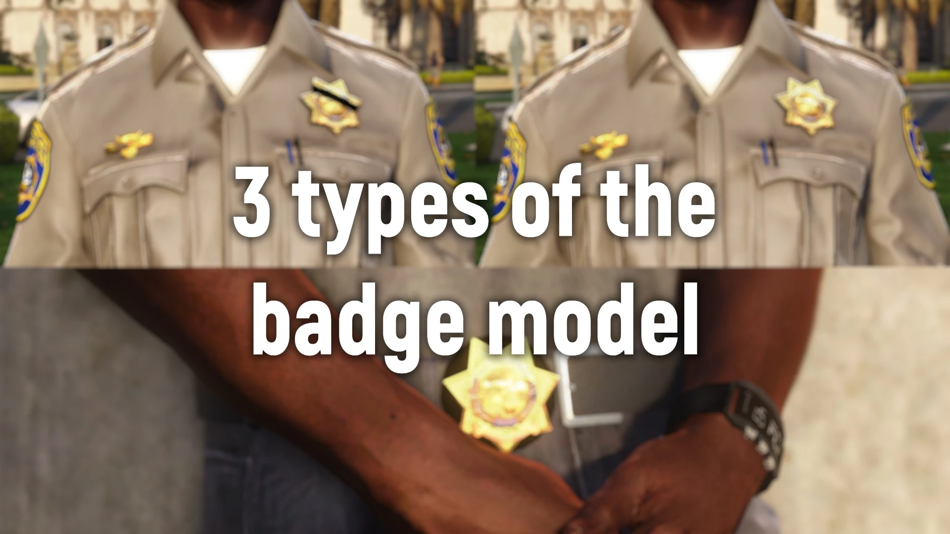 CHP badges displayed on a FiveM EUP police uniform — view 2