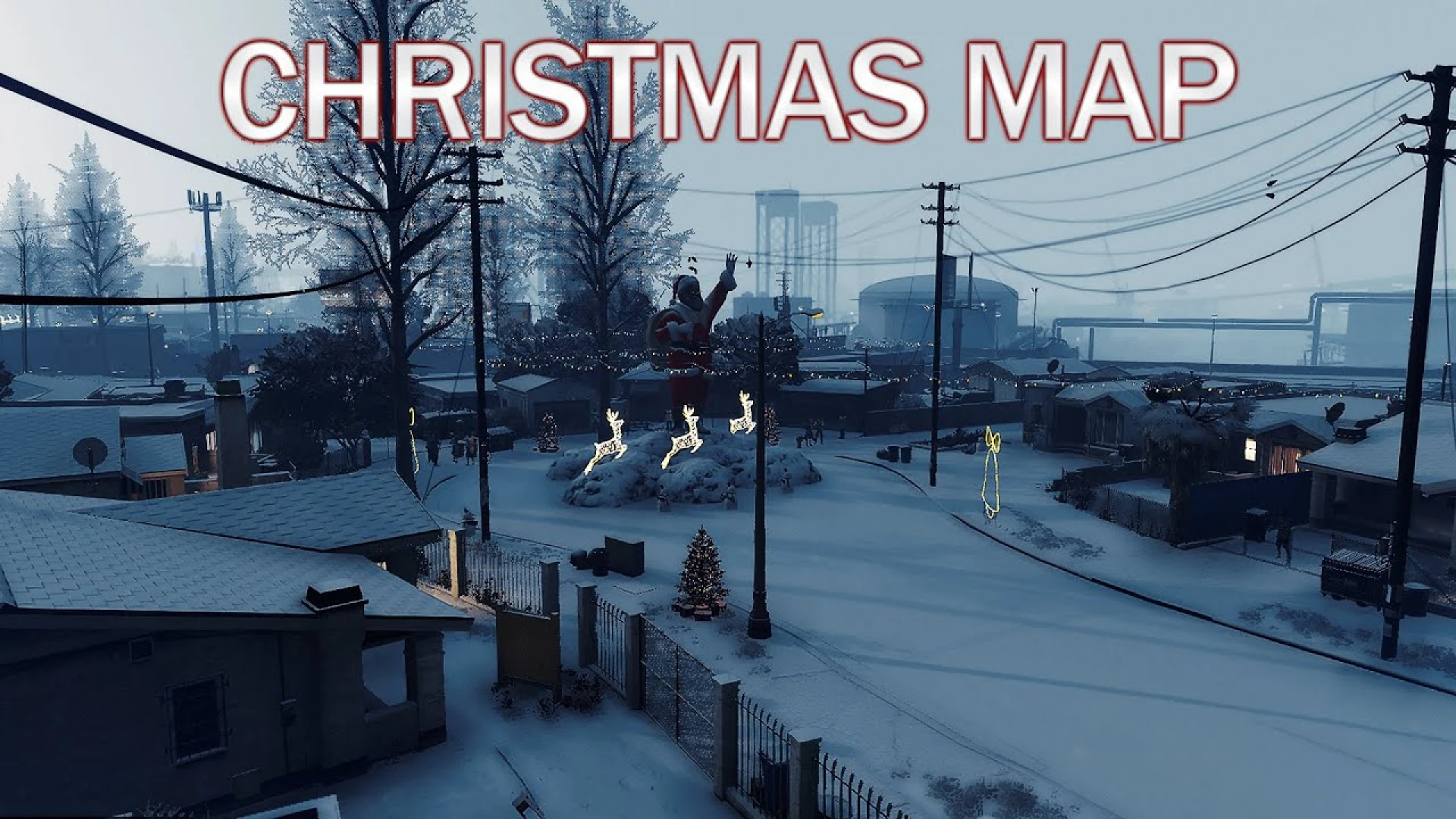 Christmas Map shown in a FiveM roleplay server