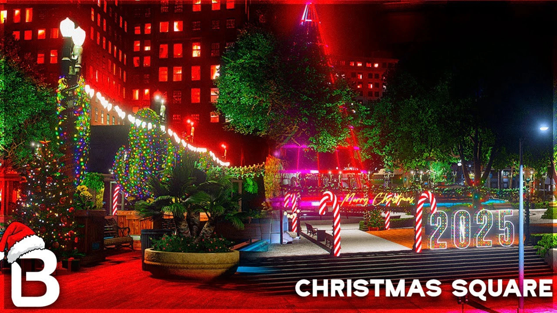 Christmas Square shown in a FiveM roleplay server