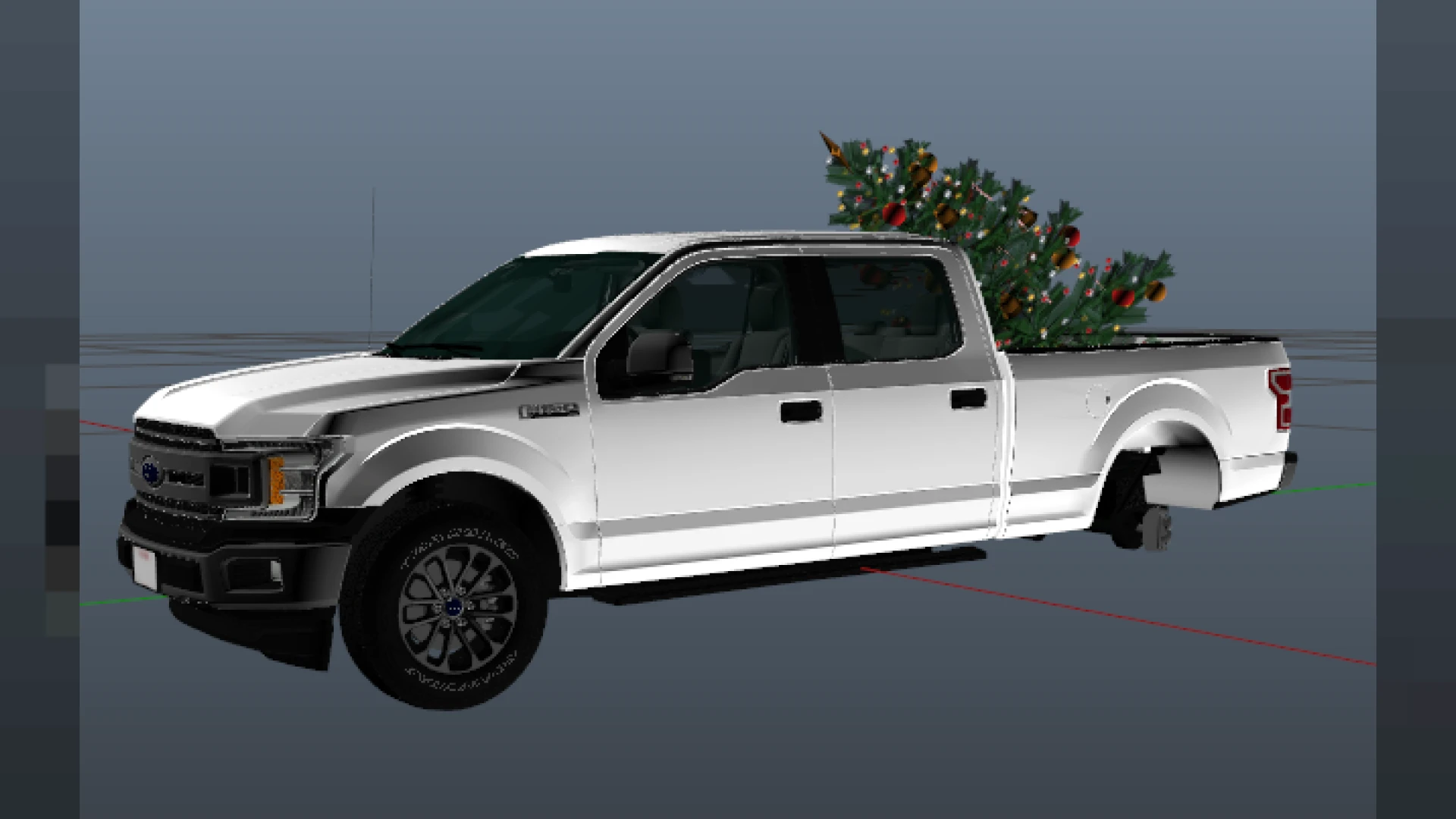 Christmas tree truck loaded with pine trees for a festive delivery job