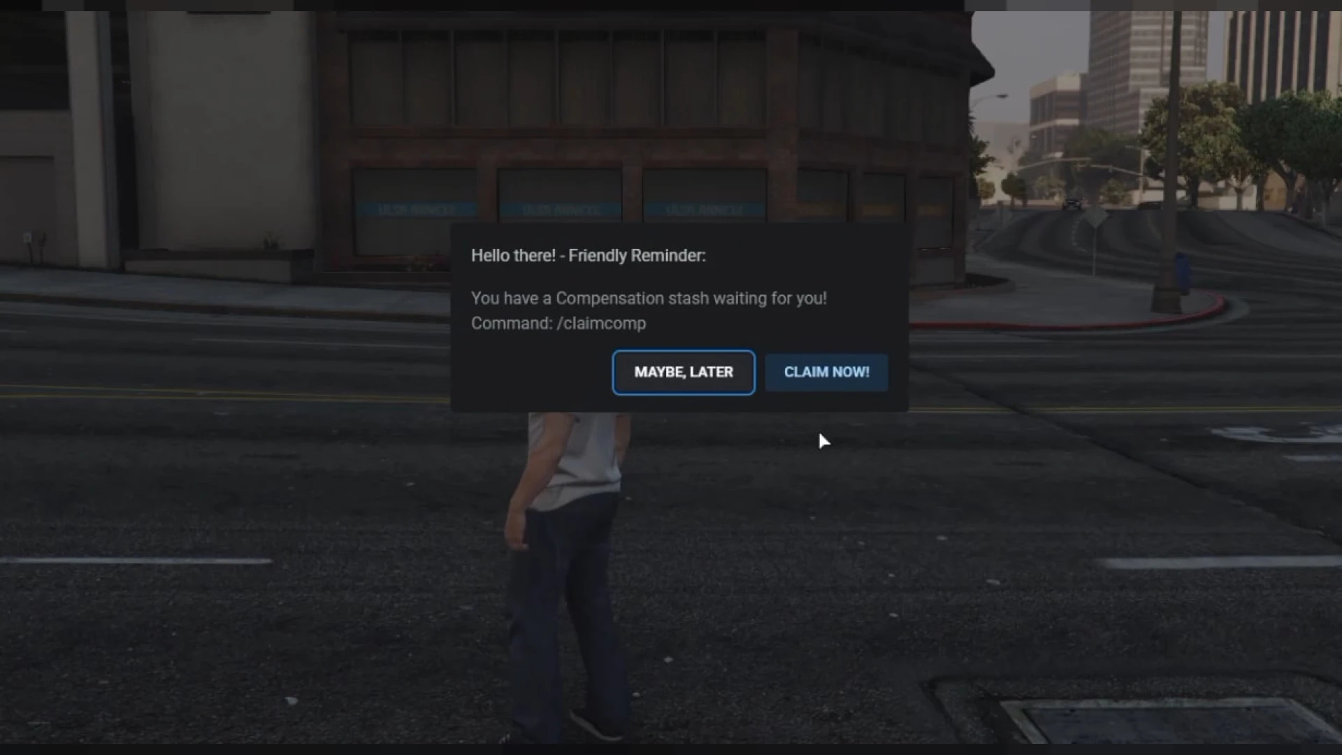 Compensation stashes admin menu with Discord logs in FiveM — view 2