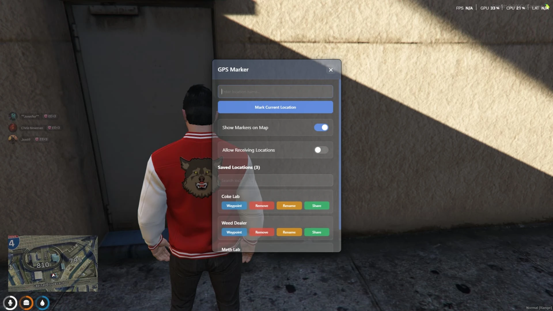 Advanced GPS device marker interface for FiveM — view 2