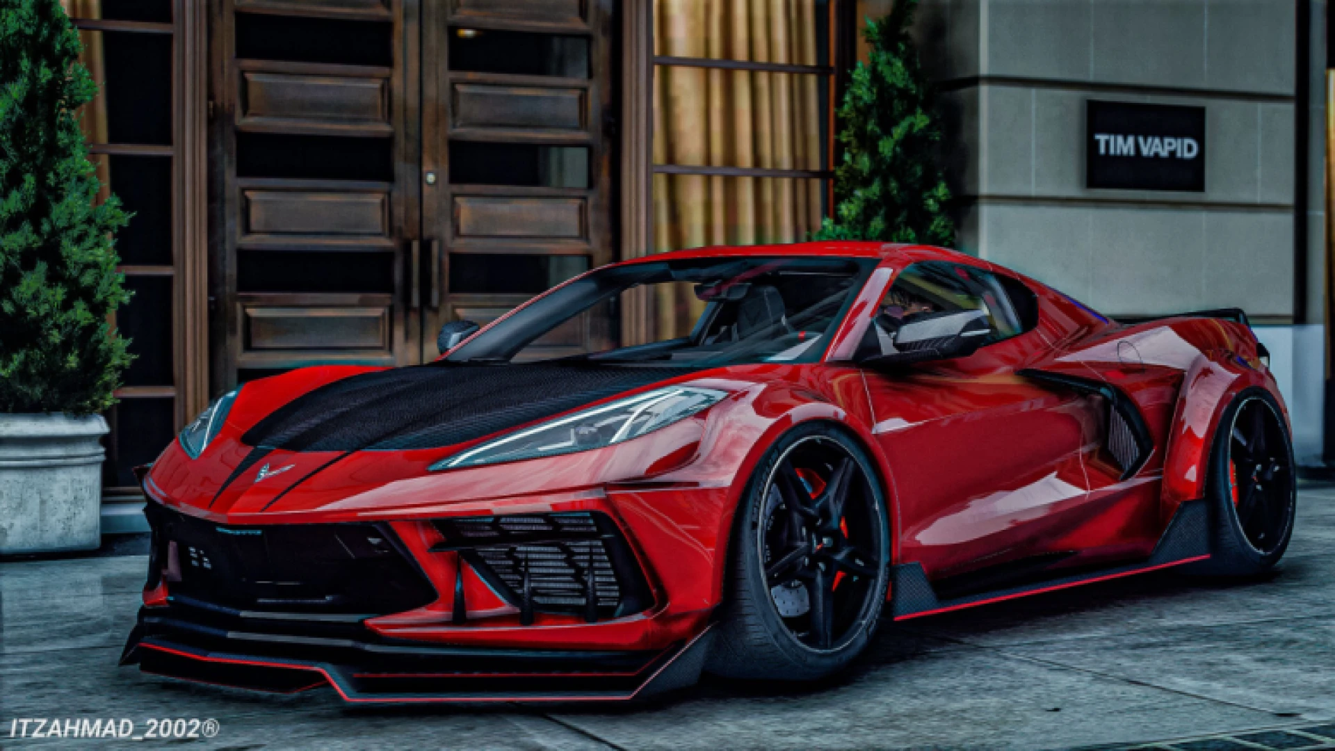 Corvette C8 Speed Hunter mid-engine supercar shown in FiveM