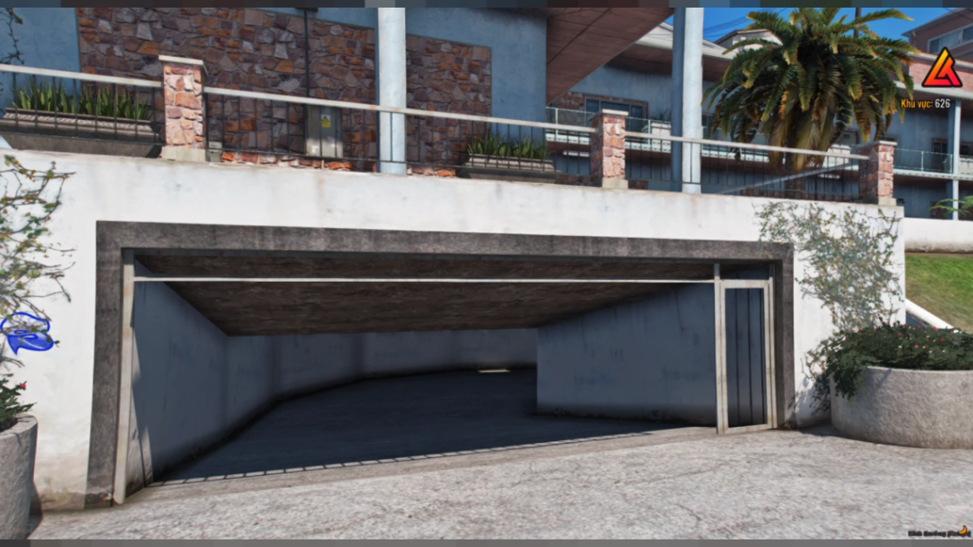 Crips territory MLO hood block with graffiti and hangout spots in FiveM