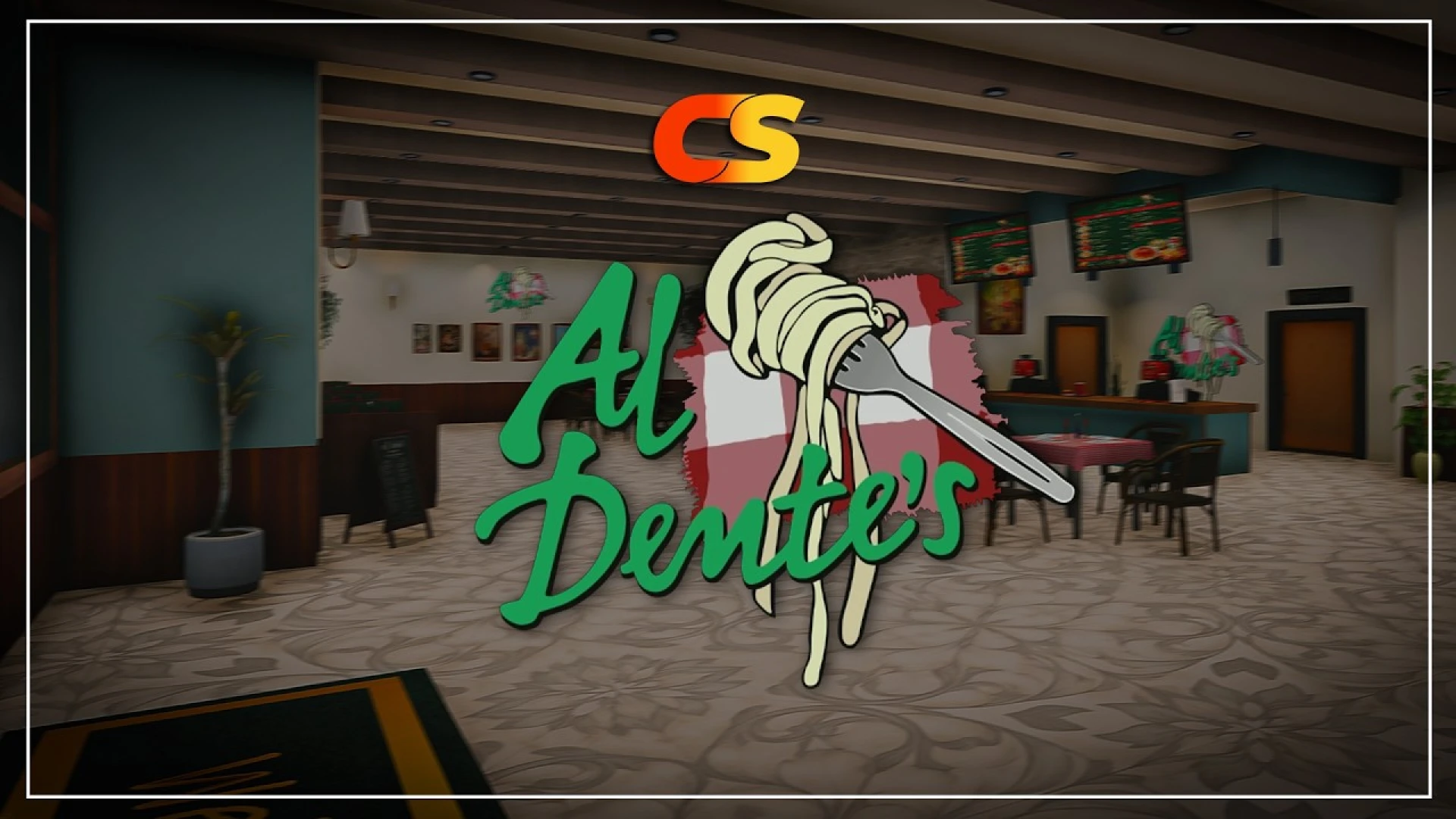 Elegant dining room of the Crux Al Dente Italian restaurant MLO in FiveM